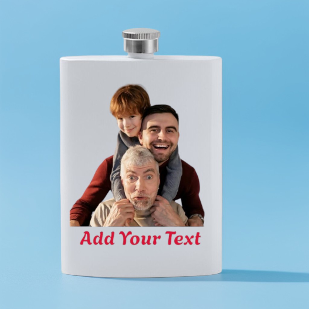 (image for) Personalised Photo Hip Flask - 8oz