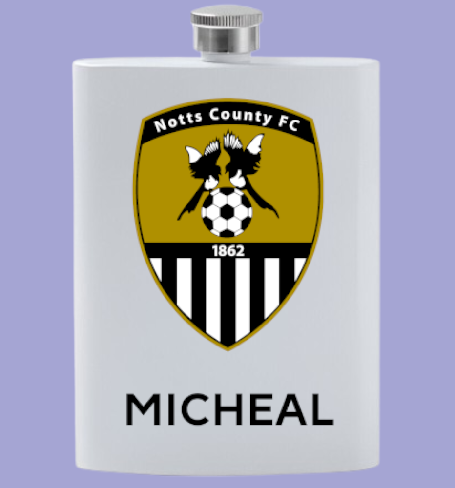 (image for) Personalised Football Club Badge Photo Hip Flask - 8oz